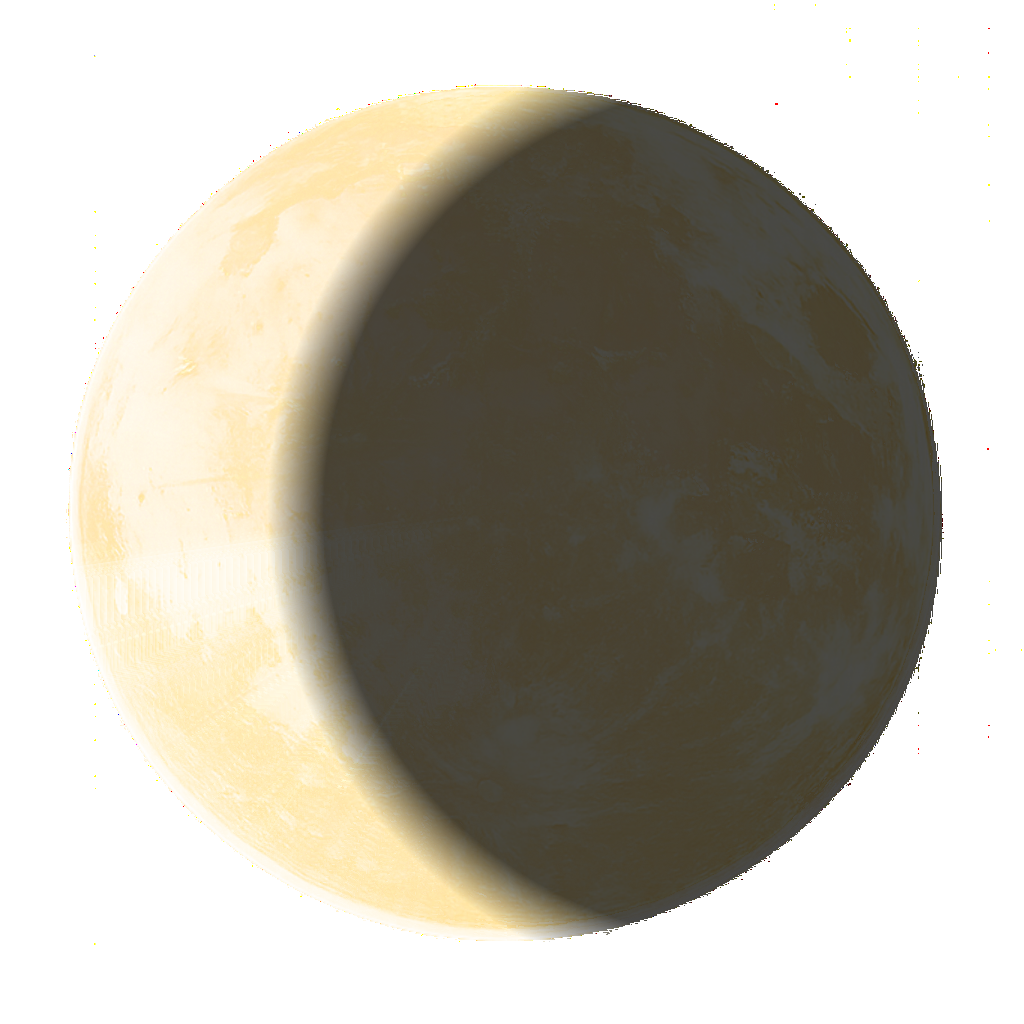 Waning crescent moon phase
